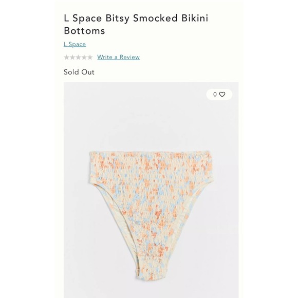 L*Space  Bitsy Smocked‎  Bottom and Bralette Bikini Top - Picture 11 of 16